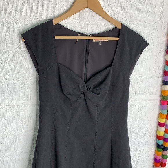 Rebecca Taylor Cap Sleeve Bow Ruffle Preppy Dress 8 - Picture 5 of 9
